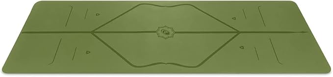 Liforme Original Yoga Mat – Free Yoga Bag Included - Patented Alignment System, Warrior-like Grip, Non-slip, Eco-friendly, sweat-resistant, long, wide, 4.2mm thick mat for comfort