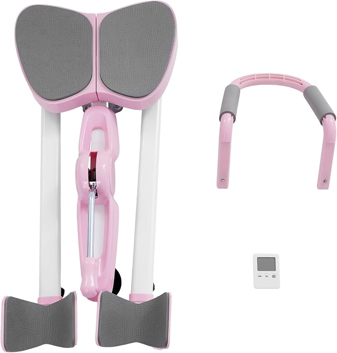 Leg Stretcher Split Machine for Flexibility, Max 330lbs Heavy Duty Split Trainer Equipment, Max. 180° Opening Leg Stretching Tool for Ballet, Cheerleading, Gymnastics (Pink)