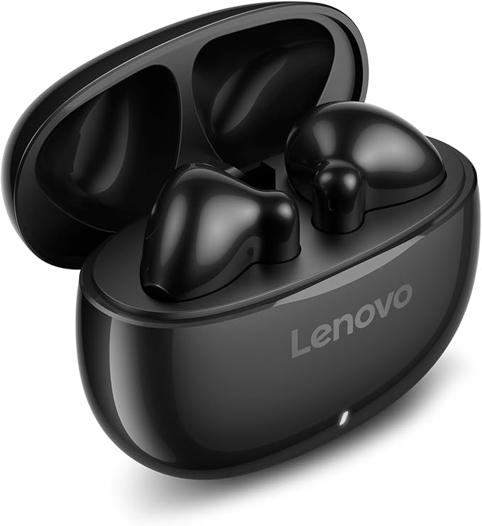 Lenovo E310 True Wireless Stereo Earbuds Bluetooth 5.3 ENC Noise-Cancelling Black In-Ear Headphones 13mm Speaker Type-C Charging 20h Battery Life for Music Calls Comfortable Fit Wireless Earbuds