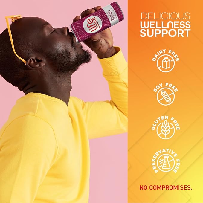 Life Cider | 12 Pack (12 Fl Oz) | Black Cherry | Sparkling Apple Cider Vinegar Beverage | Aids Digestion & Immune System | Vitamin C, D3, Zinc, B12