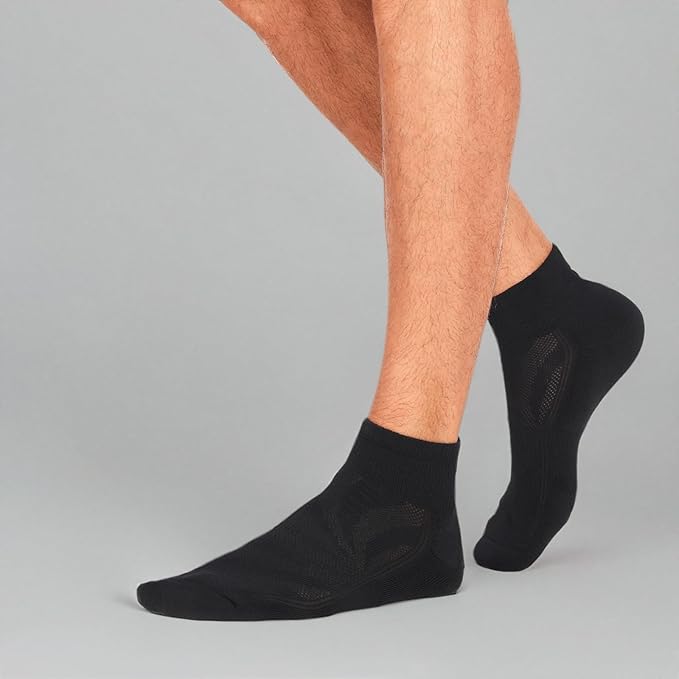 Lapulas 6 Pack Men's Ankle Socks with Cushion, Cotton Quarter Socks for Sport Training Running