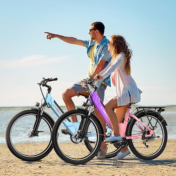 1000 Peak Electric Bike for Adults,up 80 Miles Removable Battery Ebike, 26" Electric E Bike with 7-Speed,Adult Electric Bicycles for Commute Beach Snow Womens All Terrain