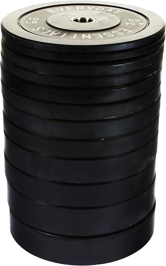 2-Inch Olympic Bumper Plates, Perfect Weight Plates for Weightlifting and Strength Training, Multiple Weights Available