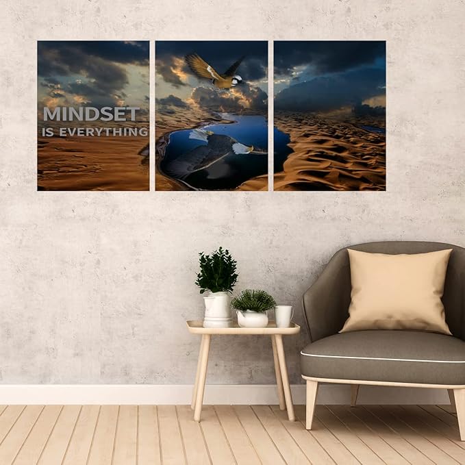 3 Panels Inspirational Canvas Poster Motivational Wall Art Inspirational Wall Art Entrepreneur Quotes Artwork Painting Picture for Framed Home Decoration Living Room office bedroom 36''W x 16''H