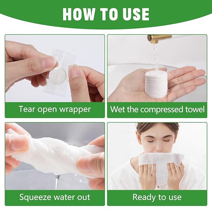 1000 PCS Compressed Towel, Mini Compressed Towel Tablets, Disposable Compressed Face Towels, Camping Towel, Portable Bulk Compressed Coin Tissues for Home, Travel, Outdoor Sports