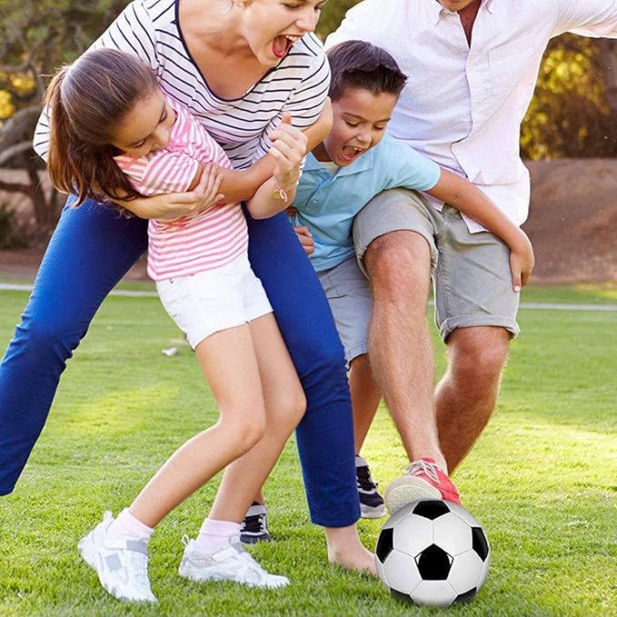 3-Piece Sports Balls Set, Includes Size 5 Basketball, Size 4 Soccer Ball, Size 6 Football & Pump, Sports Equipment Perfect Sports Gift for for Boys, Girls, Teens, and Adults