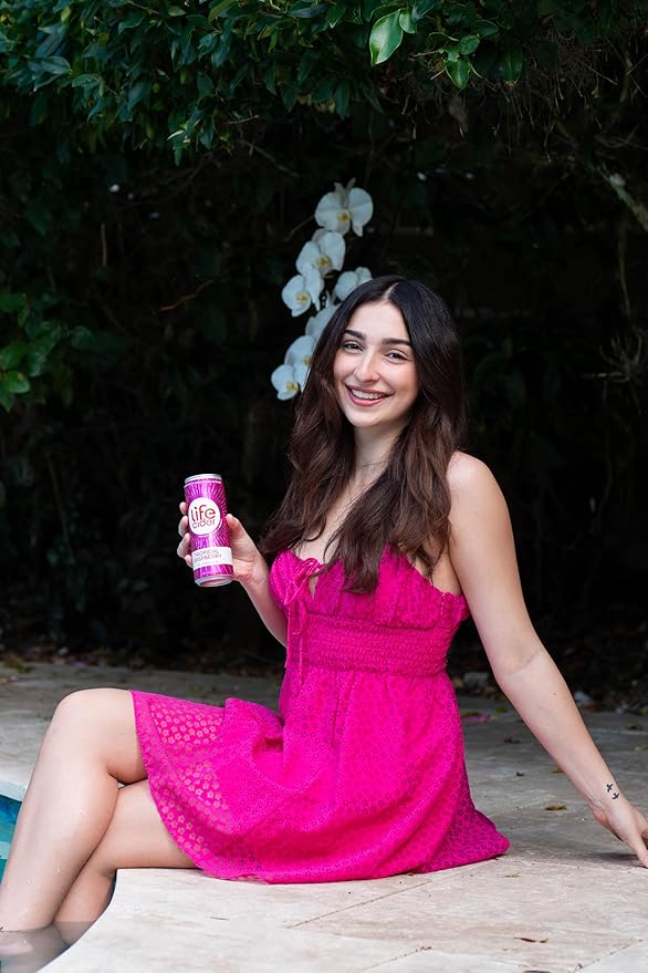 Life Cider | 12 Pack (12 Fl Oz) | Tropical Raspberry | Sparkling Apple Cider Vinegar Beverage | Digestive Health & Immunity Benefits | Low Calorie & Low Carb Drinks | Vitamins C, D3, Zinc, B12