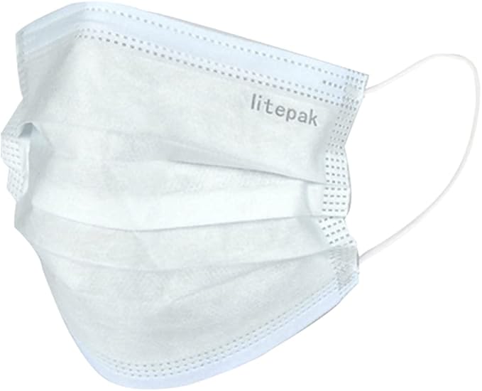 Litepak 500pcs Premium Disposable Face Mask SOFT 3ply Nose Wire