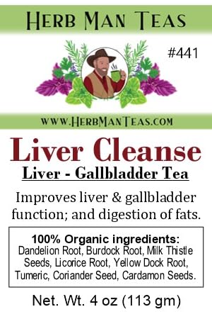 LIVER TEA — Organic Herbal Blend to Support Liver & Gallbladder Function, Healthy Digestion, and Fat Utilization — by Master Herbalist Khabir, Non-GMO, No Additives