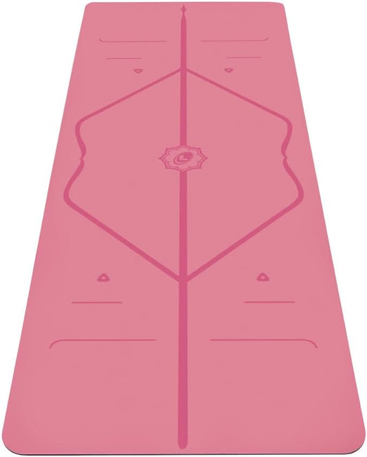 Liforme Original Yoga Mat – Free Yoga Bag Included - Patented Alignment System, Warrior-like Grip, Non-slip, Eco-friendly, sweat-resistant, long, wide, 4.2mm thick mat for comfort