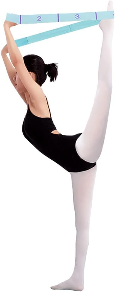 11 Loops Stretch band - Yoga, Pilates, Ballet, and Physical Therapy Stretching strap for Flexibility, Leg Stretching, and Exercise - Durable Stretching equipment for Dance and Fitness