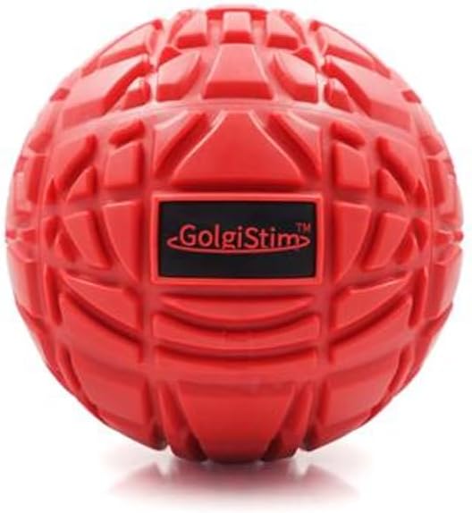 Large Trigger Point Massage Ball - 3.1 Inch Hard Rubber Therapy Ball for Myofascial Massage - Deep Tissue Massager for Myofascial Release and Pressure Point Recovery (Red (Medium))