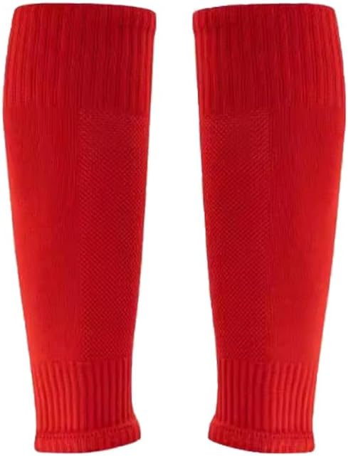 2 Set Anti-Slip Grip Soccer Socks with Shin Guard Sleeves, Sports Athletic Socks for Men Women