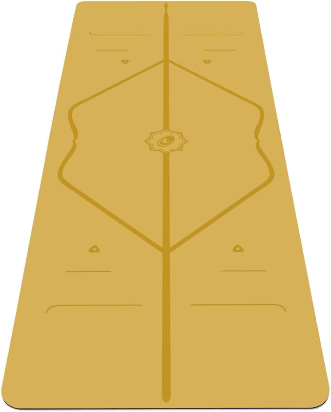 Liforme Original Yoga Mat – Free Yoga Bag Included - Patented Alignment System, Warrior-like Grip, Non-slip, Eco-friendly, sweat-resistant, long, wide, 4.2mm thick mat for comfort