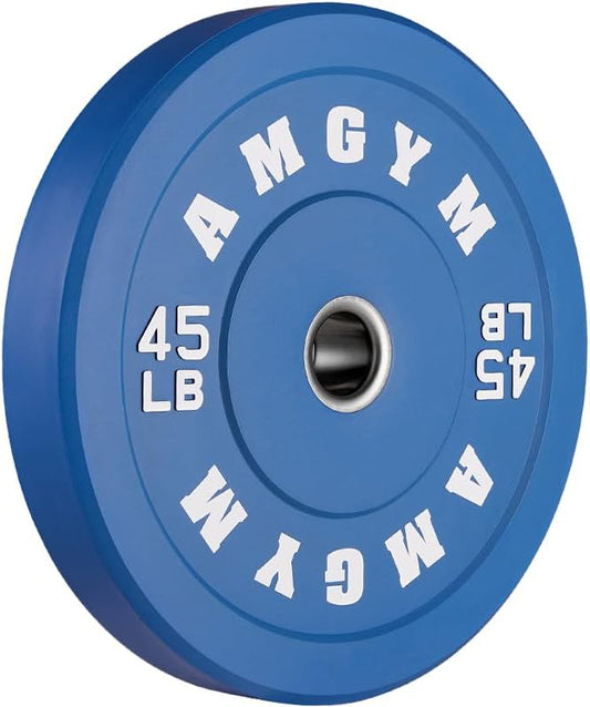 2 Inch Bumper Plates，10-500lbs，Barbell Rubber Olympic Weight Plates Set for Home Gym, Strength Training & Weight Lifting, Multiple Options Colors