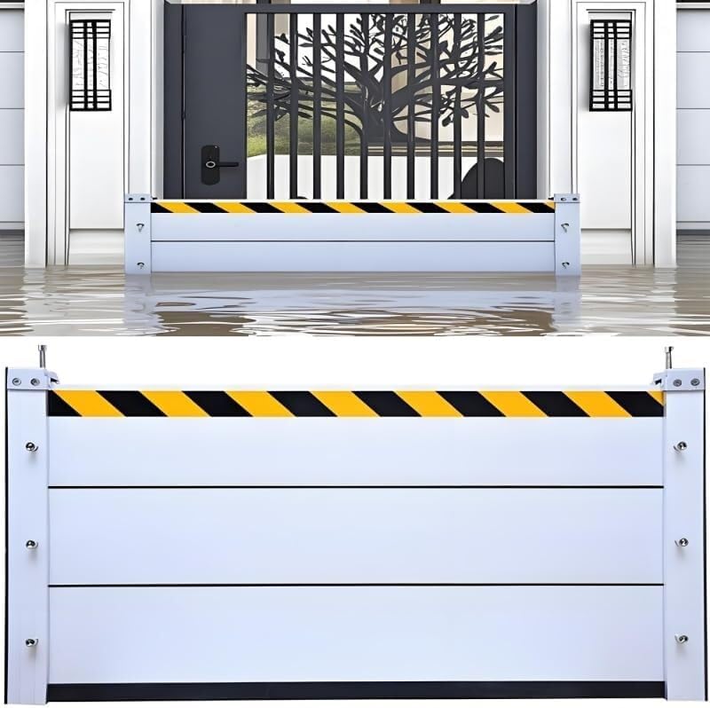 Flood Barriers for Home Exterior,Aluminum Alloy Outdoor Garage Doors Water Barriers for Flooding(H55Inch,L18FT)