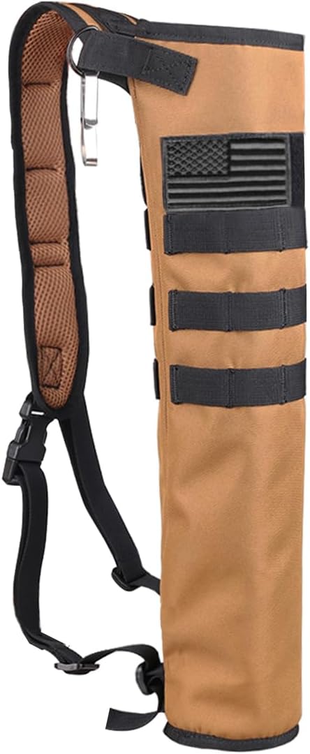 KRATARC Archery Lightweight Back Arrow Quiver Dual Use Foldable Compact Hip Arrows Bag with Molle System Hanged for Target Shooting