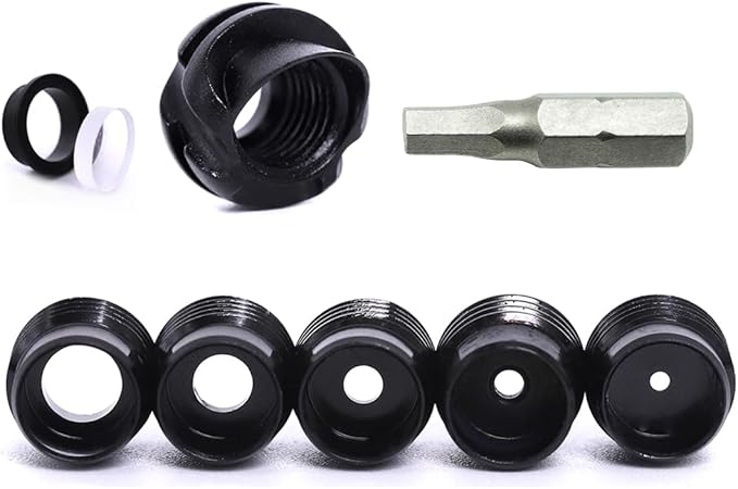 Linkboy Archery 37/45 Degree Hooded Peep Sight Compound Bow Peep Sight Inner Core 6X/8X Clarifier Aperture Lens Kits for Hunting