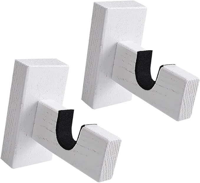 2Pieces Hockey Stick Display Wall Mount - Horizontal Wood Hanger Rack - Bracket