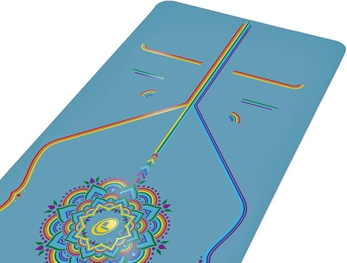 Liforme Printed Yoga Mat Collection - Free Yoga Bag Included - Patented Alignment System, Warrior-like Grip, Non-Slip, Eco-friendly, Sweat-resistant, Long, Wide and Thick for Comfort