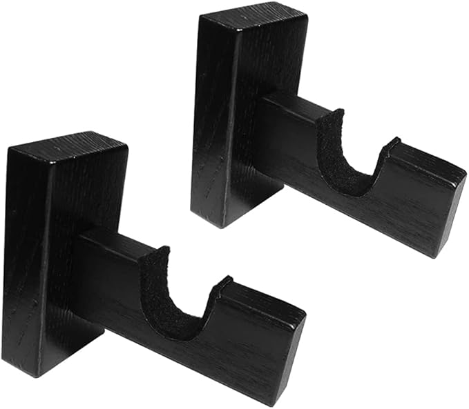 2Pieces Hockey Stick Display Wall Mount - Horizontal Wood Hanger Rack - Bracket