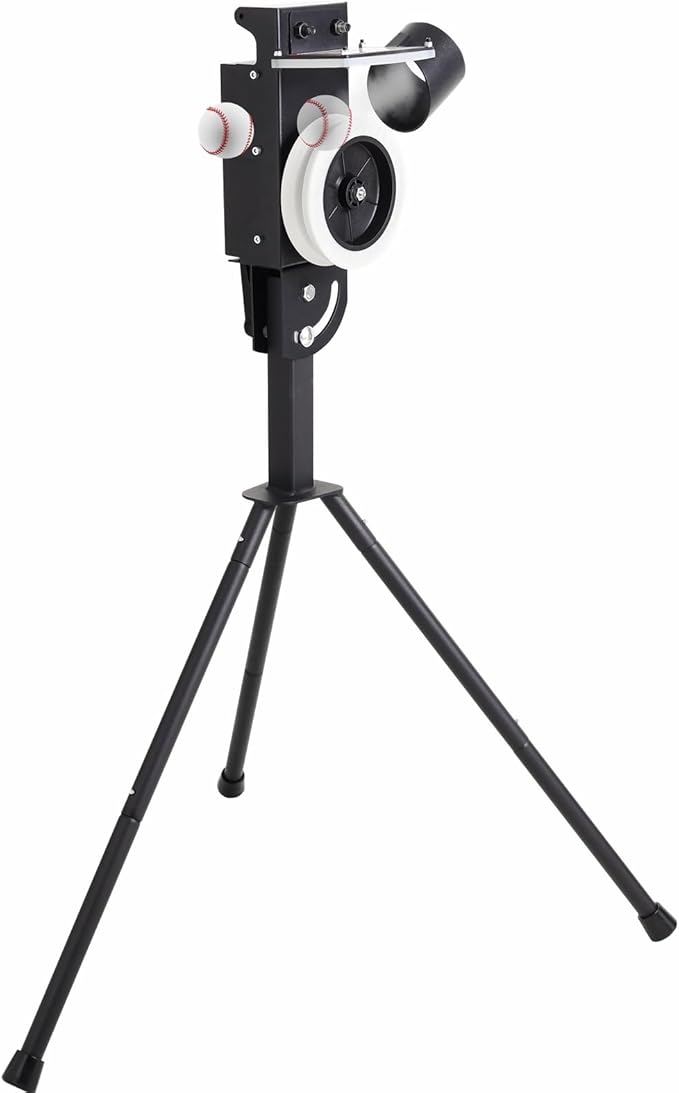 Lite 9” Baseball Pitching Machine - Adjustable Speed & Angle,45MPH Lightweight & Portable, Perfect for Hitting and Fielding Training