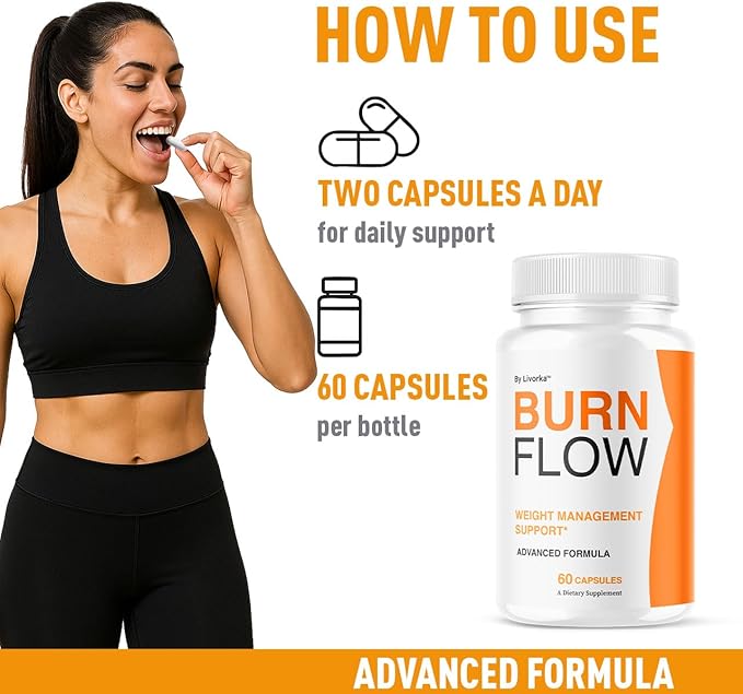 (2 Pack) BurnFlow Capsules - Official BurnFlow Advanced Premium Formula, All Natural BurnFlow Support Capsules for Overall Health & Wellness, BurnFlow Pills Reviews, 120 Capsules for 2 Months