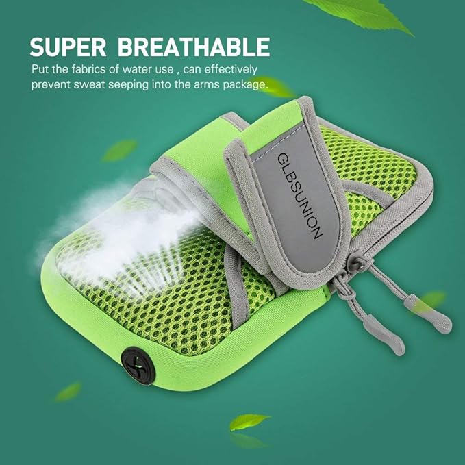 LENPOW Multifunctional Outdoor Sports Armband Sweatproof Running Armbag Casual Arm Package Bag Gym Fitness Cell Phone Bag Key Holder for iPhone 16 15 14 13 12 Pro MAX Plus Samsung Galaxy Note S24 S23
