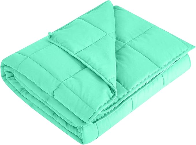 L'AGRATY Weighted Blanket - 48"x72" 20lbs Cooling Breathable Heavy Blanket with Glass Beads for Adult All-Season