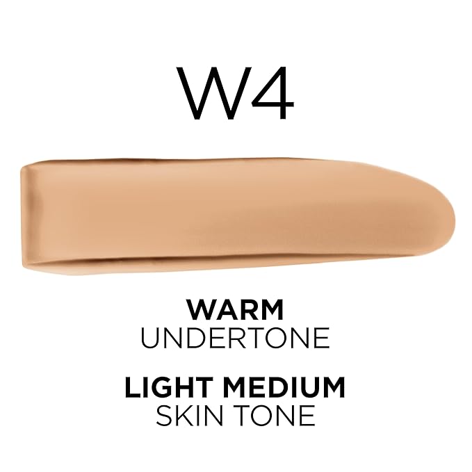 L'Oreal Paris True Match Super-Blendable Foundation, Medium Coverage Liquid Foundation Makeup, W4, Light Medium, 1 Fl Oz