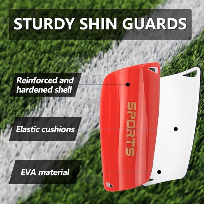 3 Pairs Mens Grip Soccer Socks, 3 Pairs Shin Sleeves with 1 Pack Shin Guards and 4 Shin Straps, Soccer Football Game Set 11 Pcs