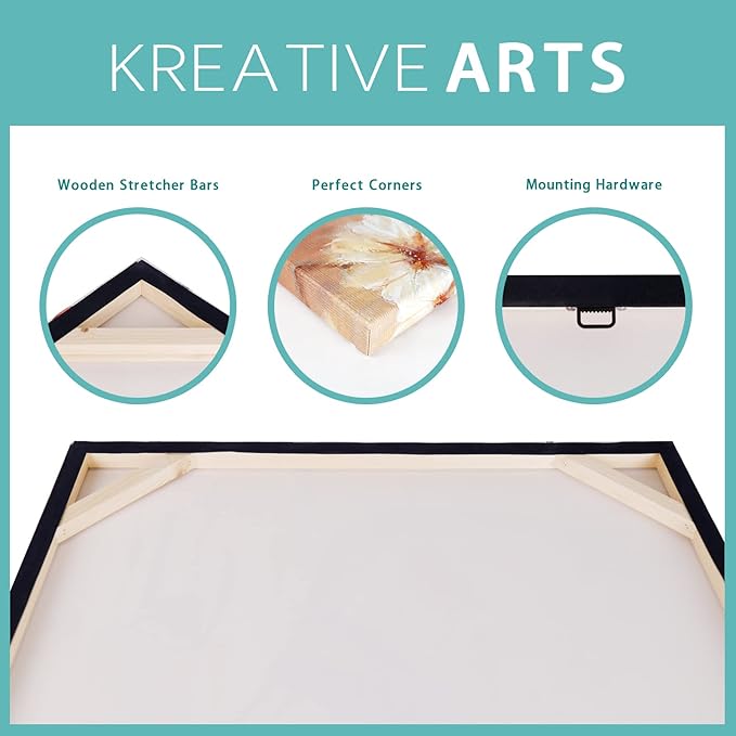 KREATIVE ARTS Large 5 Panel Wall Art Fitness Equipment Canvas Prints Black and Blue Gym Pictures for Boys Men Bedroom Artwork Painting Home Decor Sportsman Gifts Decoration