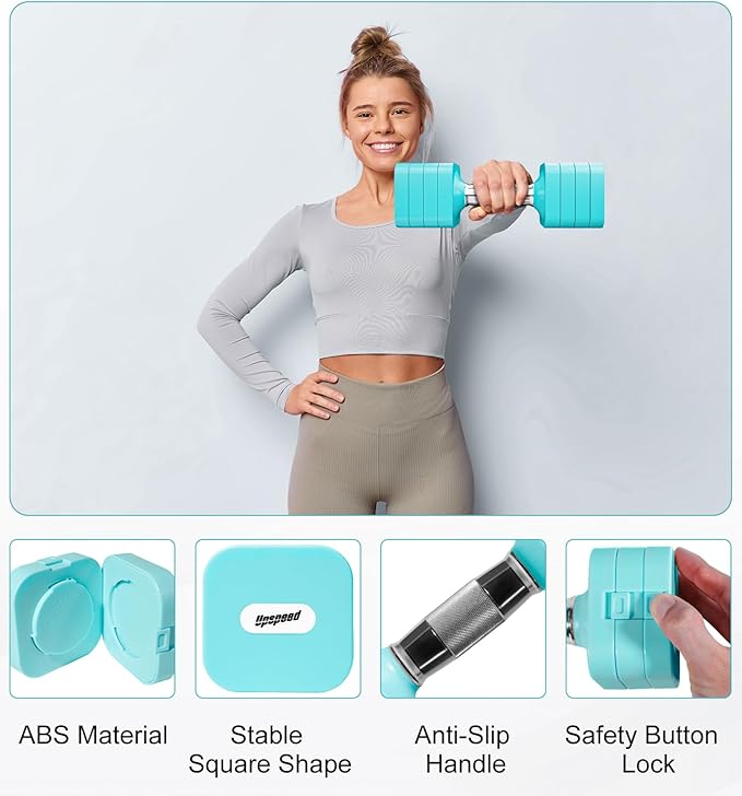 15LB 20LB 50LB Adjustable Dumbbell Set Free Weights Dumbbells Set for Women Men Hand Weights Sets Adjust Dumbbell Weight Sets for Home Gym Exercise Workout Strength Training Equipments