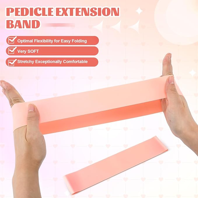 2 Pcs Toe and Foot Stretcher for Ballet, Feet Arch Stretching Band Pink Foot Resistance Band for Gymnastics, Ballet, Dancers, Artistic Swimmers, Improved Flexibility and Technique