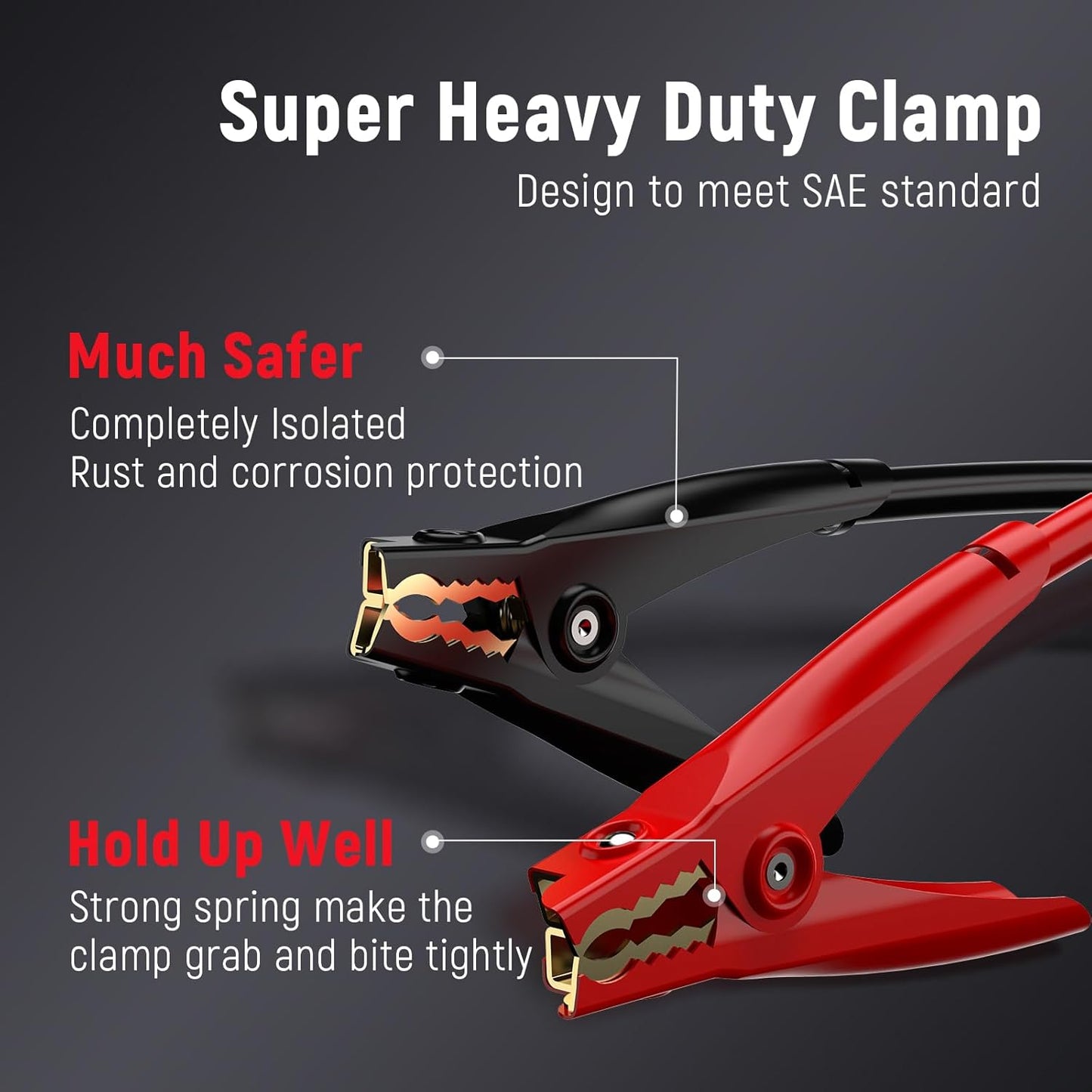 TOPDC 4 Gauge 25 Feet Jumper Cables for Car, SUV and Trucks Battery, Heavy Duty Automotive Booster Cables for Jump Starting Dead or Weak Batteries with Carry Bag, (TD-P0425)