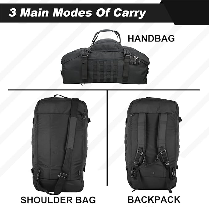 3 In 1 Military Backpack Travel Duffle Bag for Weekender Gym Traveling Workout Deployment