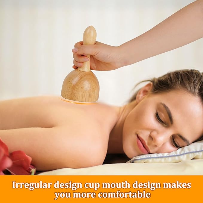 Liitrton Wood Therapy Fasci Massage Tools Curved Wooden Massage Roller Cellulite Reduction and Muscle Tension (Wood 3-in-1)