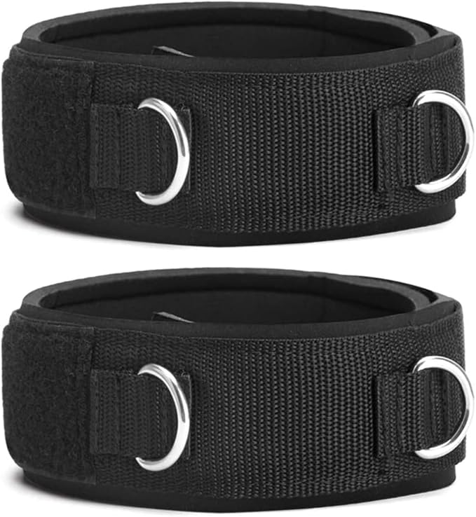 2Pcs Fitness Thigh Straps Soft Neoprene Padded Fitness Leg Exercise Attachment Adjustable Thigh Resistance Belt for Machines Gym Workout Speed Exercise Taekwondo Football Running