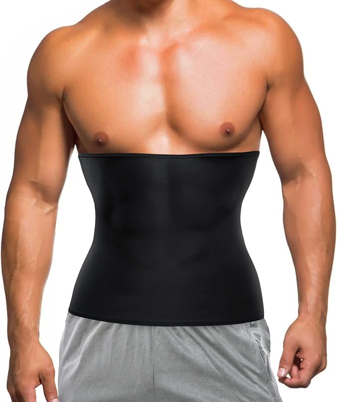 LODAY Waist Trimmer for Men Weight Loss,Stomach Trainer Sweat Workout Shaper,Neoprene-Free Slimming Sauna Belt