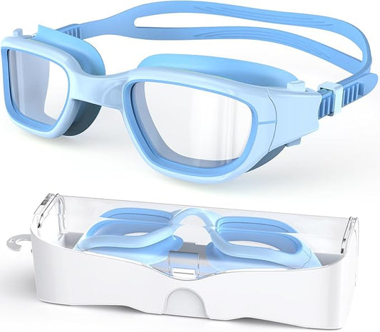 Kids Swim Goggles,Swimming Goggles for Kids 6-14, Anti-Fog UV Protection Pool Glasses for Boys Girls
