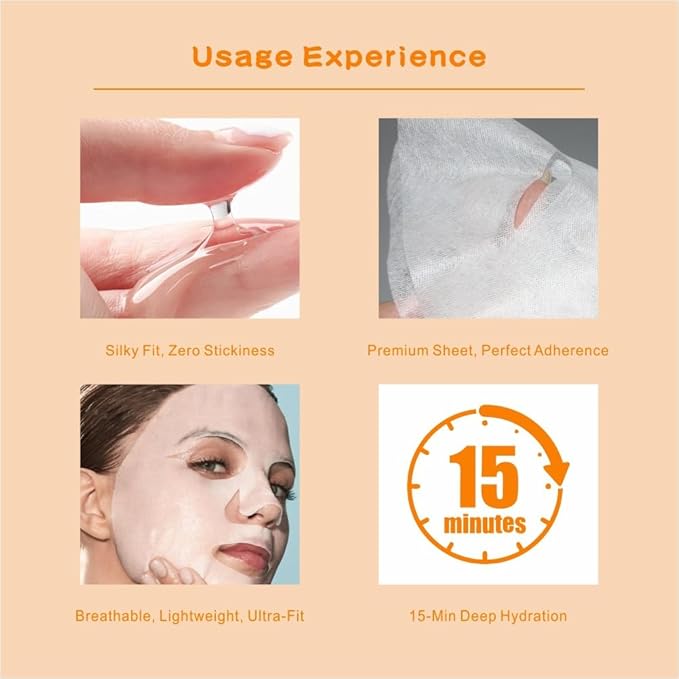 12 Pack Collagen Face Masks Skincare Bulk,Hydrating Spa Face Mask for Sensitive Skin,Sheet Mask for Skin Care, Facial Mask Sets Gifts for Women/Teen Girls/Kids