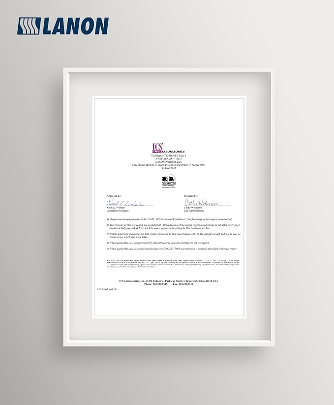 LANON Industrial Forestry Safety Helmet Protection System, ANSI Approved Chainsaw Hard Hats with Adjustable Ear Muffs & Face Shield Visor, 6 Point Adjustable Ratchet Suspension, Class C, Orange