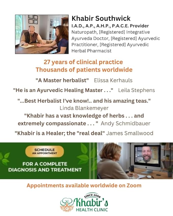 LIVER TEA — Organic Herbal Blend to Support Liver & Gallbladder Function, Healthy Digestion, and Fat Utilization — by Master Herbalist Khabir, Non-GMO, No Additives