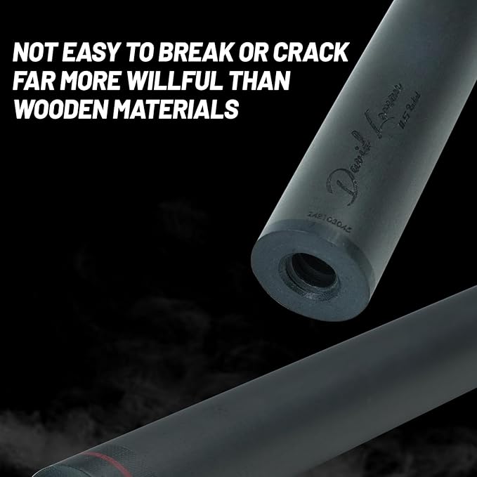 29.13" /Radial Wavy 3/8-10 3/8-11 3/8-14 Uni-Loc 5/16-18 Carbon Pool Cue Single Shaft, Low Deflection Technology, Ultra-Smooth, pro Taper, Easy to Control