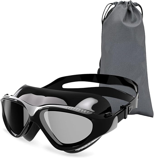 180°Panoramic Swim Goggles Adult, Ultra-Comfort Liquid Silicone Anti-Fog/UV Pool & Outdoor Women Men Youth