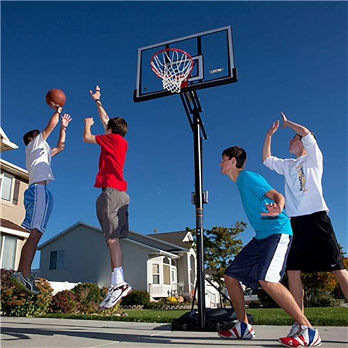 Lifetime 90061 Portable Basketball System, 52 Inch Shatterproof Backboard,Black