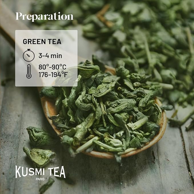 Kusmi Tea - BB Detox - Iconic Detox Tea - 100% Organic - Blend of Green Tea, Mate & Grapefruit - Organic Flavored Yerba Mate Tea - Loose Leaf - Tin Box of 3.5 oz - Quantity for about 50 cups