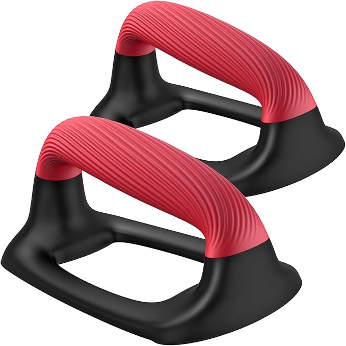 Kipika Push Up Bars, Pushup Stands With Thickened Soft Plastic Handle, Stable and Non-Slip Base, Pushup Handles Perfect for Floor Strength Training