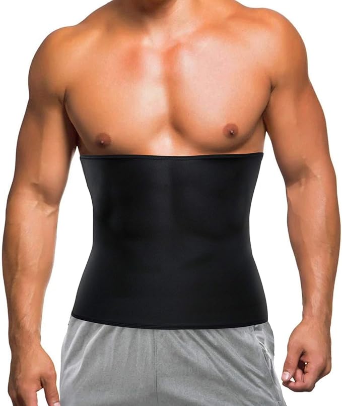 LODAY Waist Trimmer for Men Weight Loss,Stomach Trainer Sweat Workout Shaper,Neoprene-Free Slimming Sauna Belt