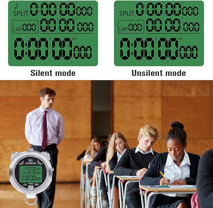 LAOPAO Melt Stopwatch, Clock Daily Rainproof Digital Timer for Sports Match,Competition,Coach,Referee,Training,Timing